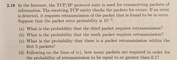 Solved In the Internet, the TCP/IP protocol suite is used | Chegg.com