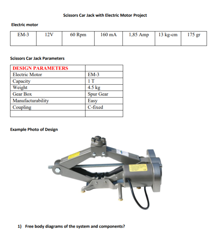 How to make an electric jack for a car. 