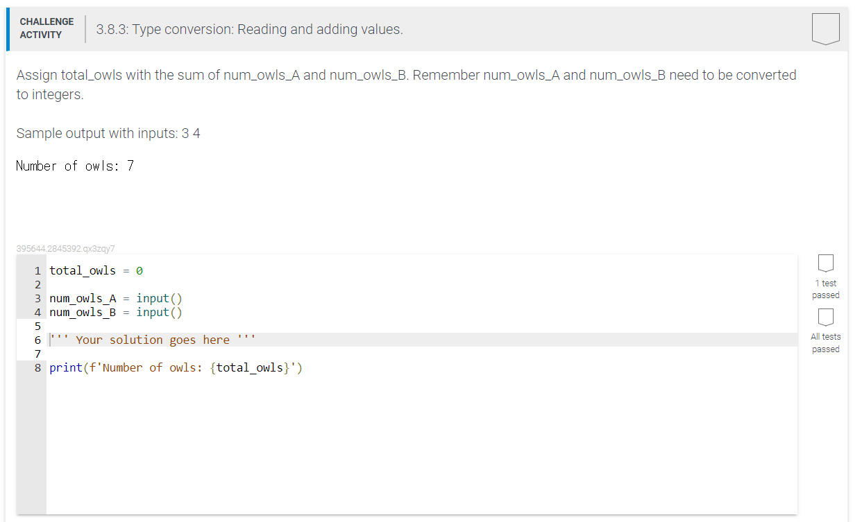 assign total_owls with the sum of num_owls_a and num_owls_b