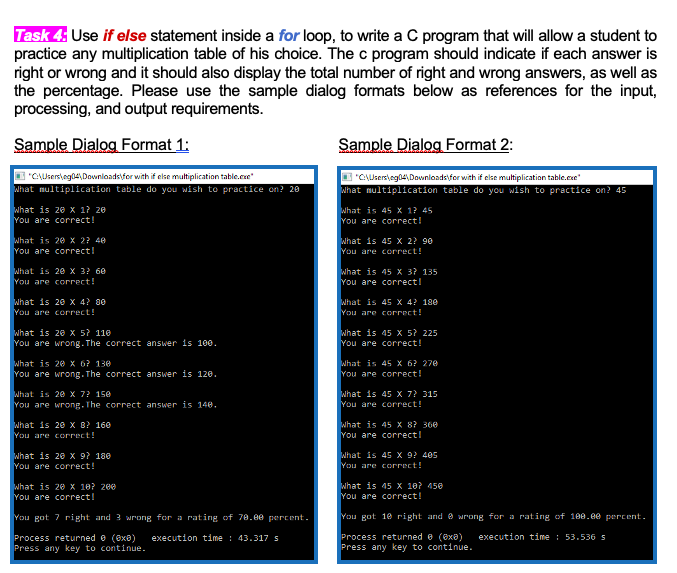 Solved Task 4. Use if else statement inside a for loop, to | Chegg.com