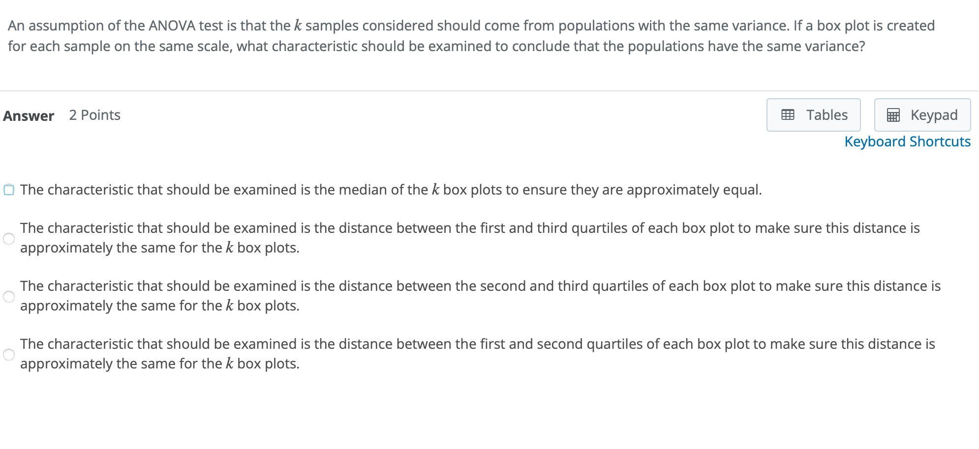 Solved An assumption of the ANOVA test is that the k samples | Chegg.com