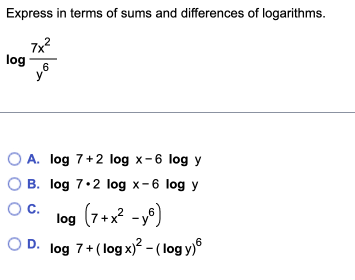 Solved Express in terms of sums and differences of | Chegg.com