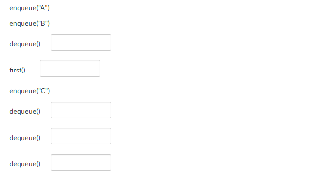 Solved Question 3 1 pts public interface Queue *Returns the | Chegg.com