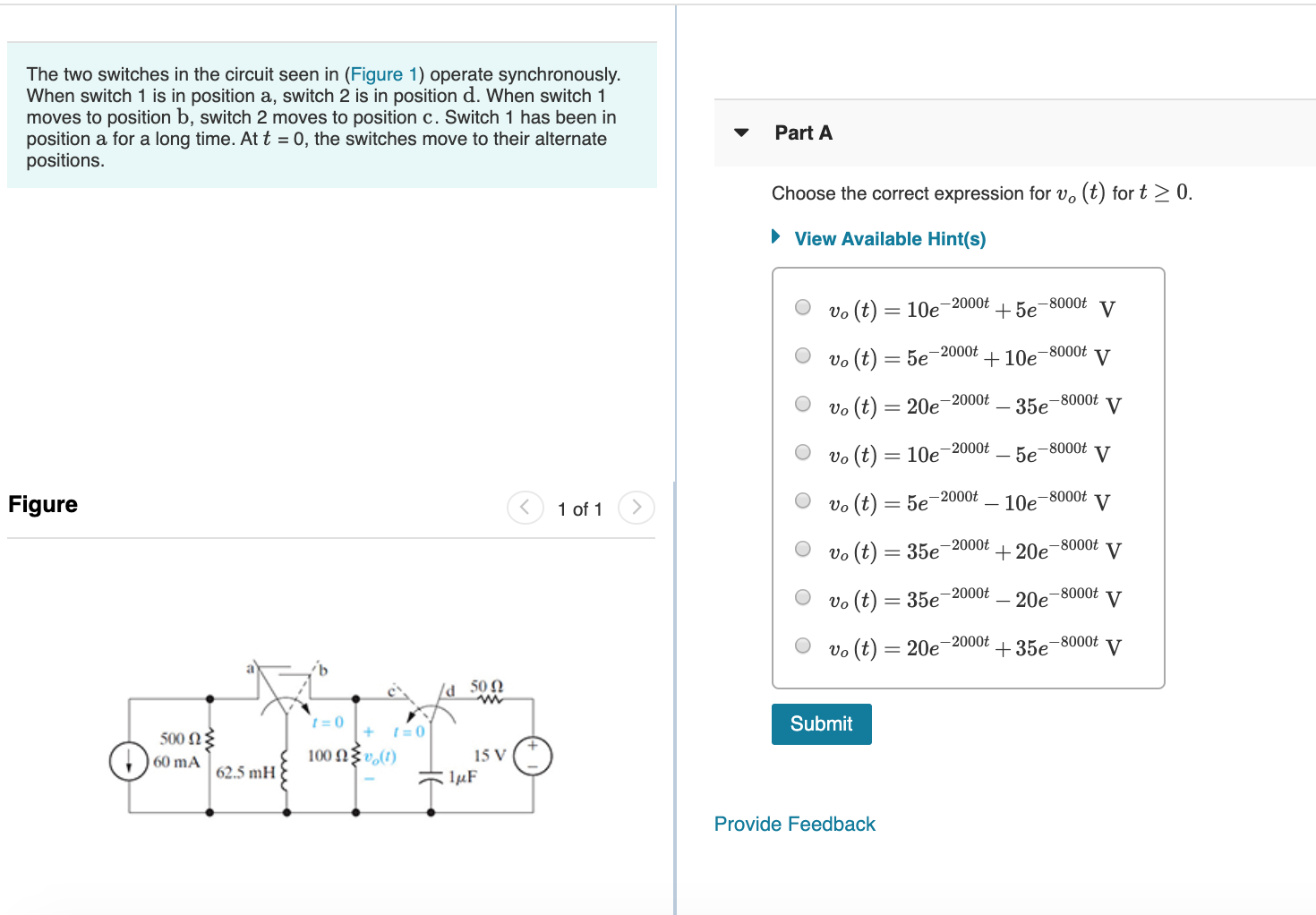 Solved The Two Switches In The Circuit Seen In (Figure 1) | Chegg.com