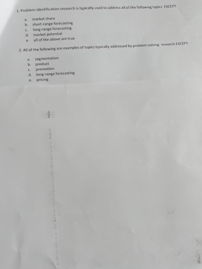 Problem Identification Research
