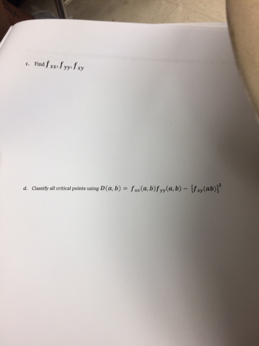 Solved 3. (20 points) f(x,y) = x4-2x2 + y2. a. Find fx fy b. | Chegg.com