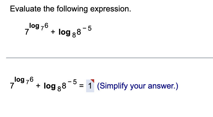 Solved Evaluate the following expression. (I already know | Chegg.com