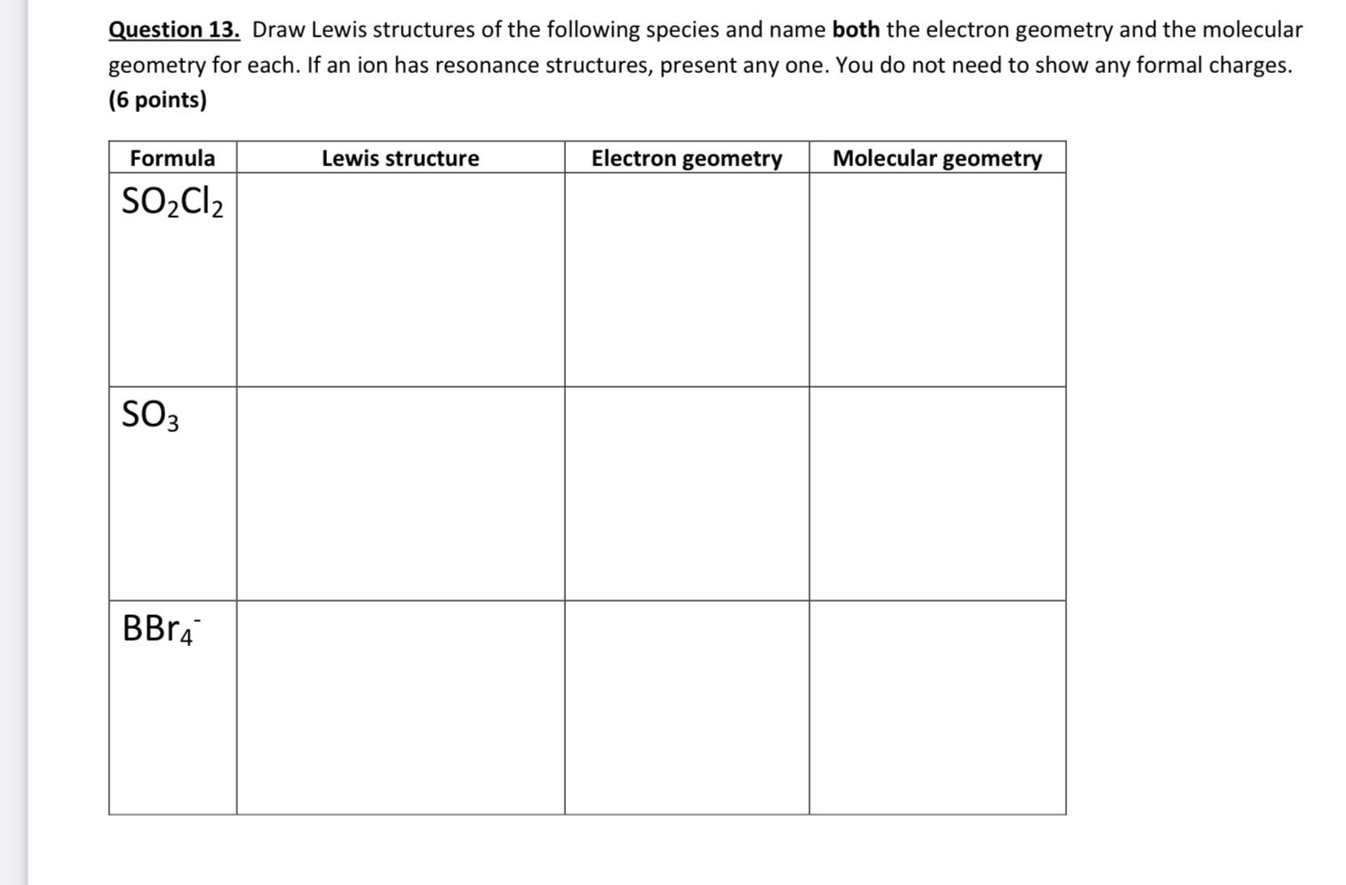 so3 Elektronengeometrie