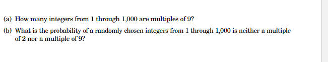Solved (a) How many integers from 1 through 1,000 are | Chegg.com