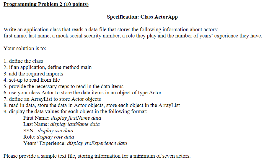 Please Write The Following Code In Java Chegg Com