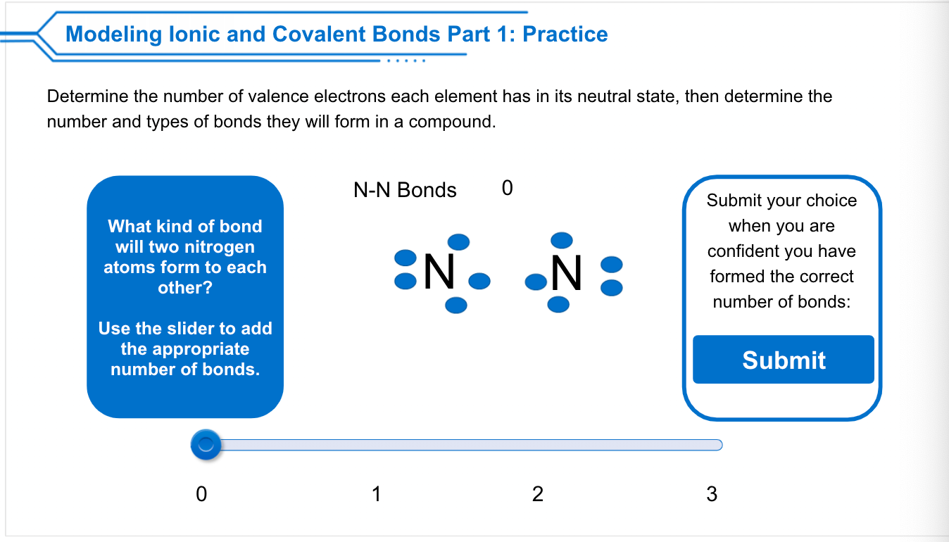 Solved Modeling lonic and Covalent Bonds Part 1 Practice