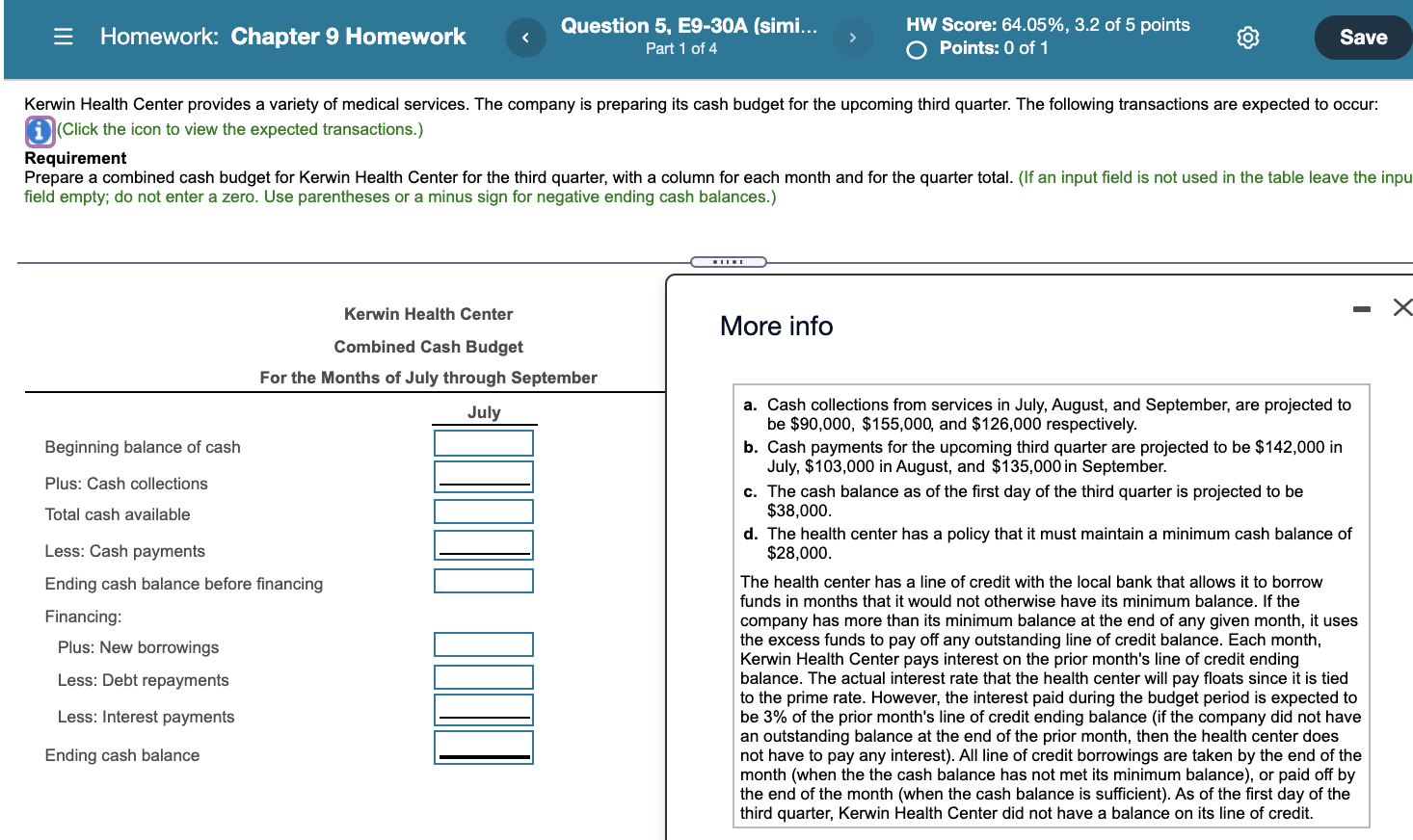 Solved = Homework: Chapter 9 Homework Question 5, E9-30A | Chegg.com