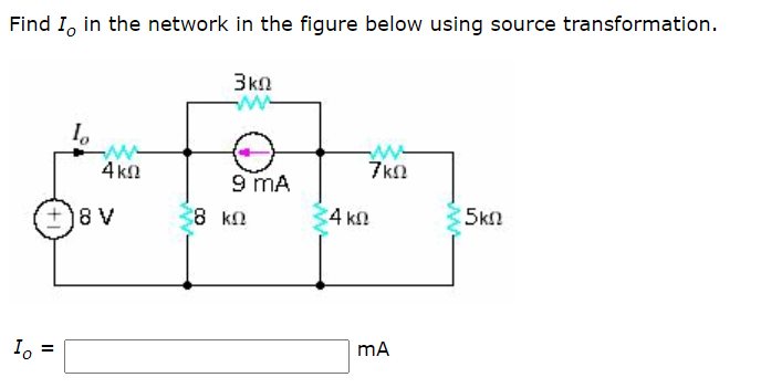 Solved Find 1, in the network in the figure below using | Chegg.com