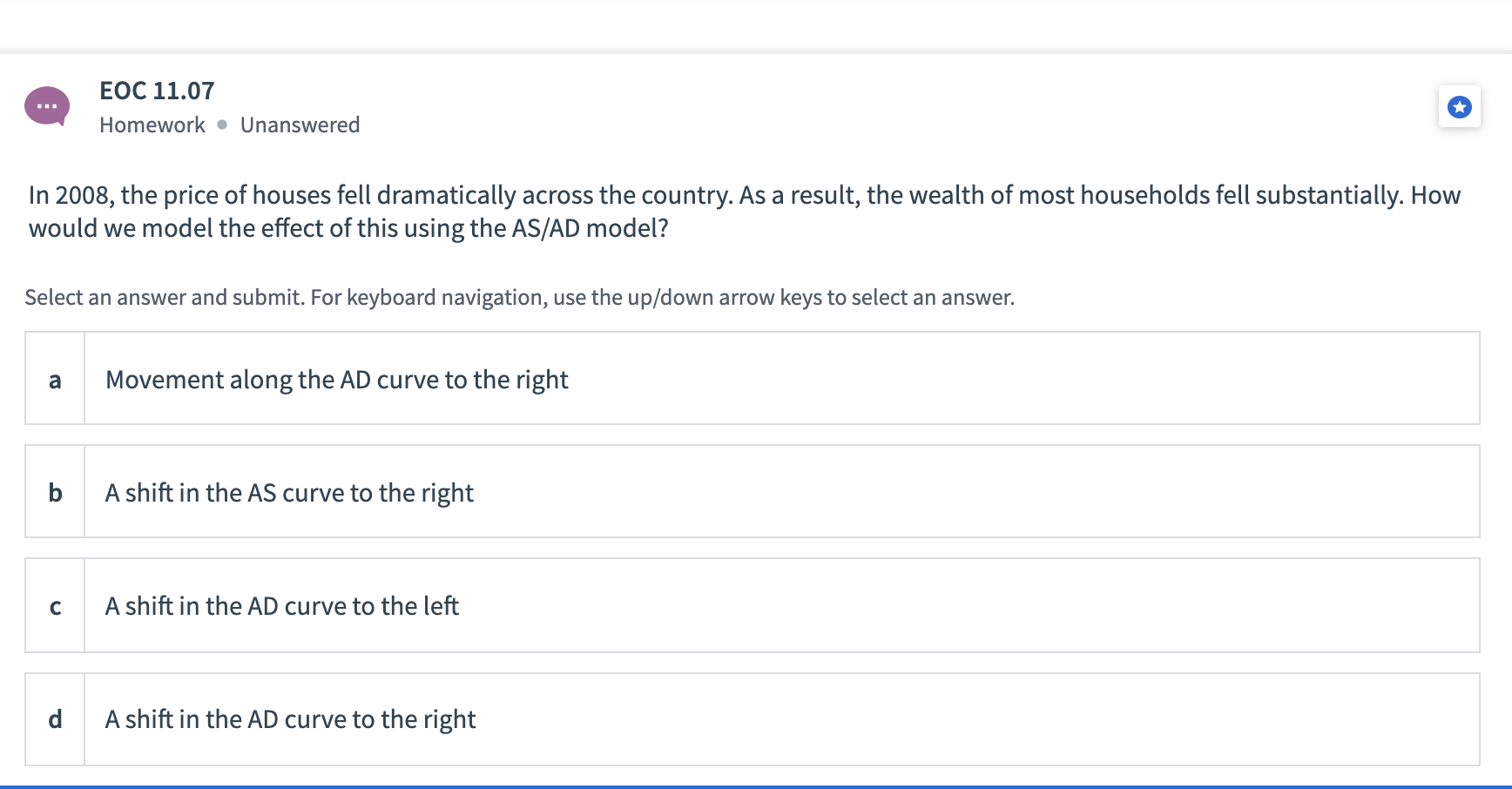 Solved 11.01 Homework • Unanswered A decrease in consumer | Chegg.com