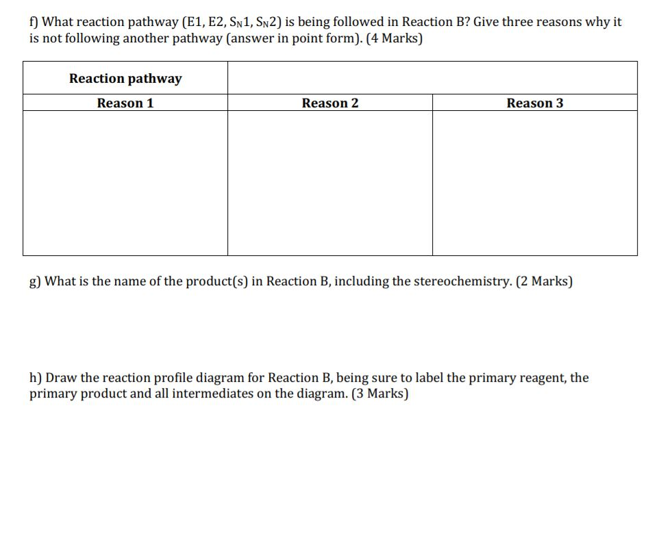 Solved The following questions relate to the reactions shown | Chegg.com