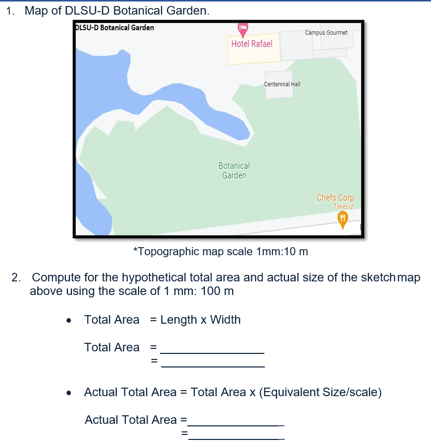 Solved 1 Map Of Dlsu D Botanical Garden Plsu D Botanical Chegg Com