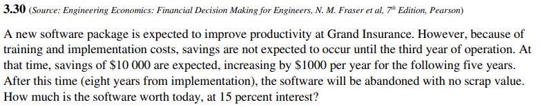 Solved A new software package is expected to improve | Chegg.com