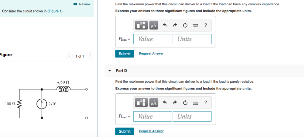 Solved Review Find the maximum power that this circuit can | Chegg.com