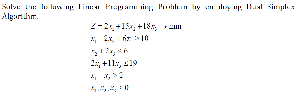 Solved Solve the following Linear Programming Problem by | Chegg.com