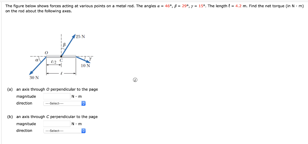 Solved The Figure Below Shows Forces Acting At Various | Chegg.com