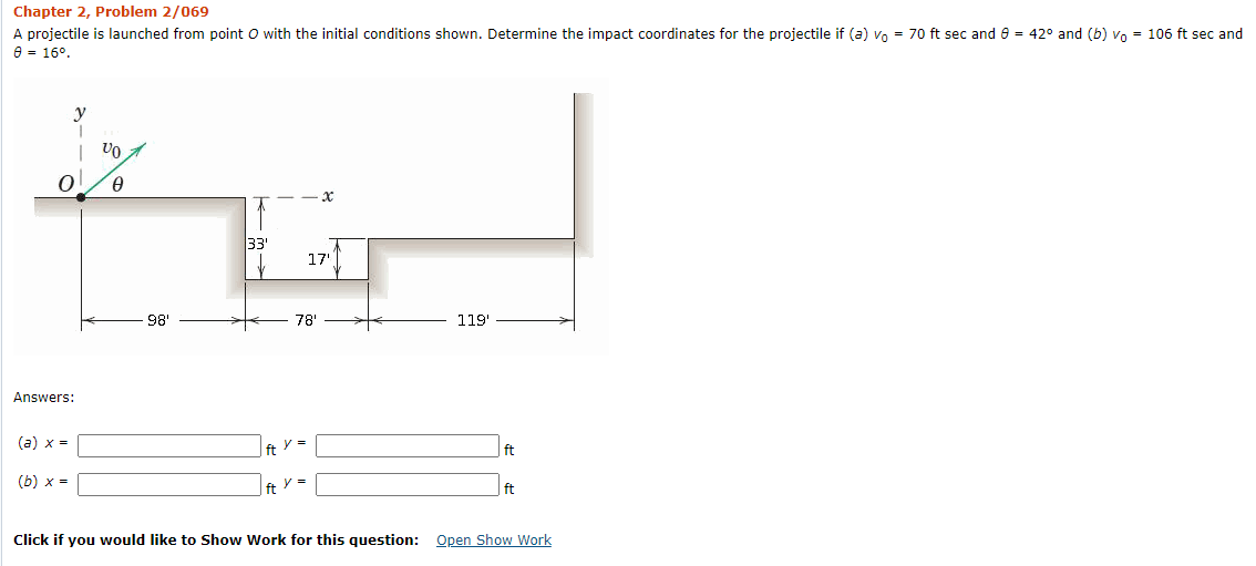 Solved Chapter 2, Problem 2/069 A projectile is launched | Chegg.com