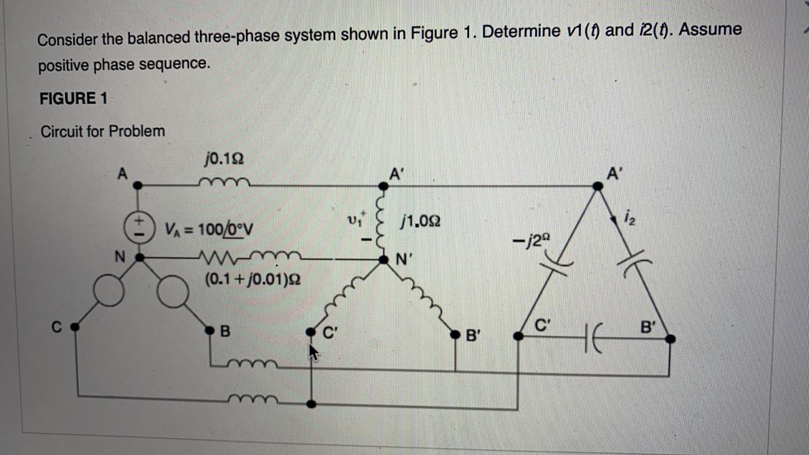 Solved Consider the balanced three-phase system shown in | Chegg.com