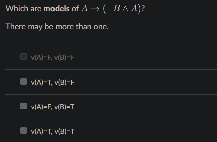 Solved (A And B) --> A [Choose] [Choose Satisfiable | Chegg.com