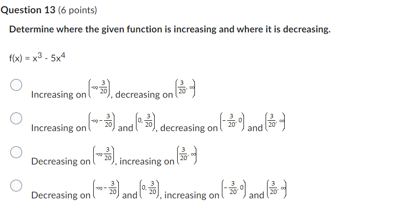Solved Determine where the given function is increasing and | Chegg.com