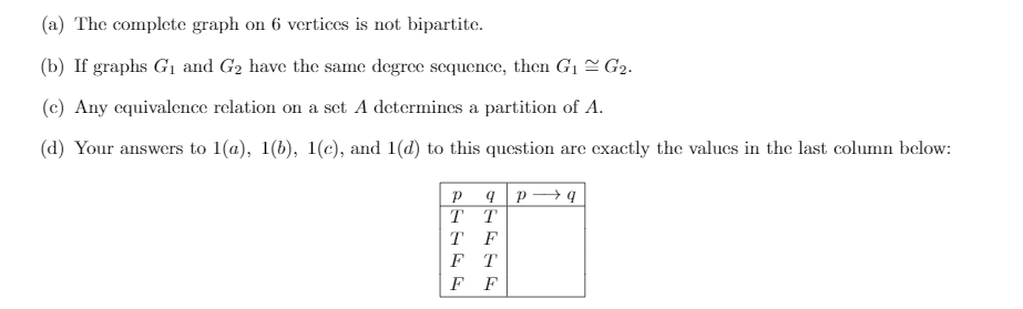 Solved Classify each of the following statements as TRUE or | Chegg.com