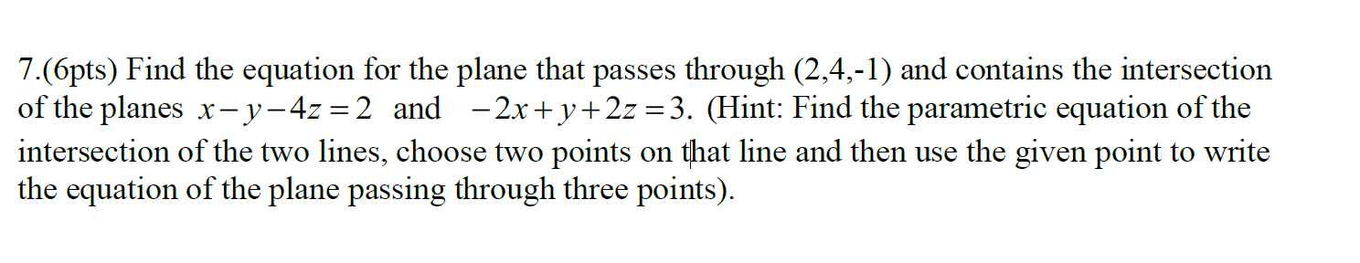 Writing Parametric Equations Given Two Points