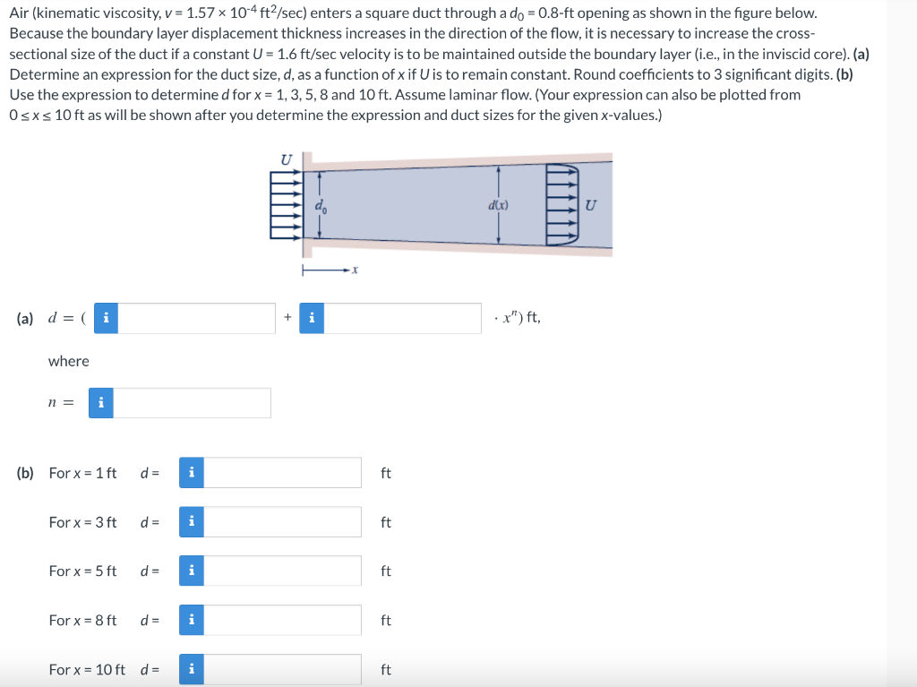 Solved Air (kinematic viscosity, v = 1.57 x 10-4 ft2/sec) | Chegg.com