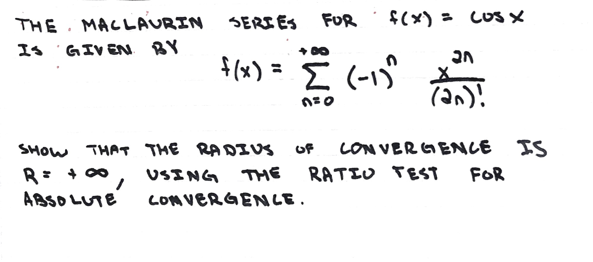 Solved The Maclaurin Series For F X Cosx Is Given By Chegg Com