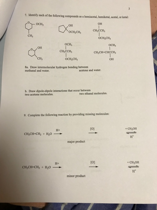 Solved 7. Identify each of the following compounds as a | Chegg.com