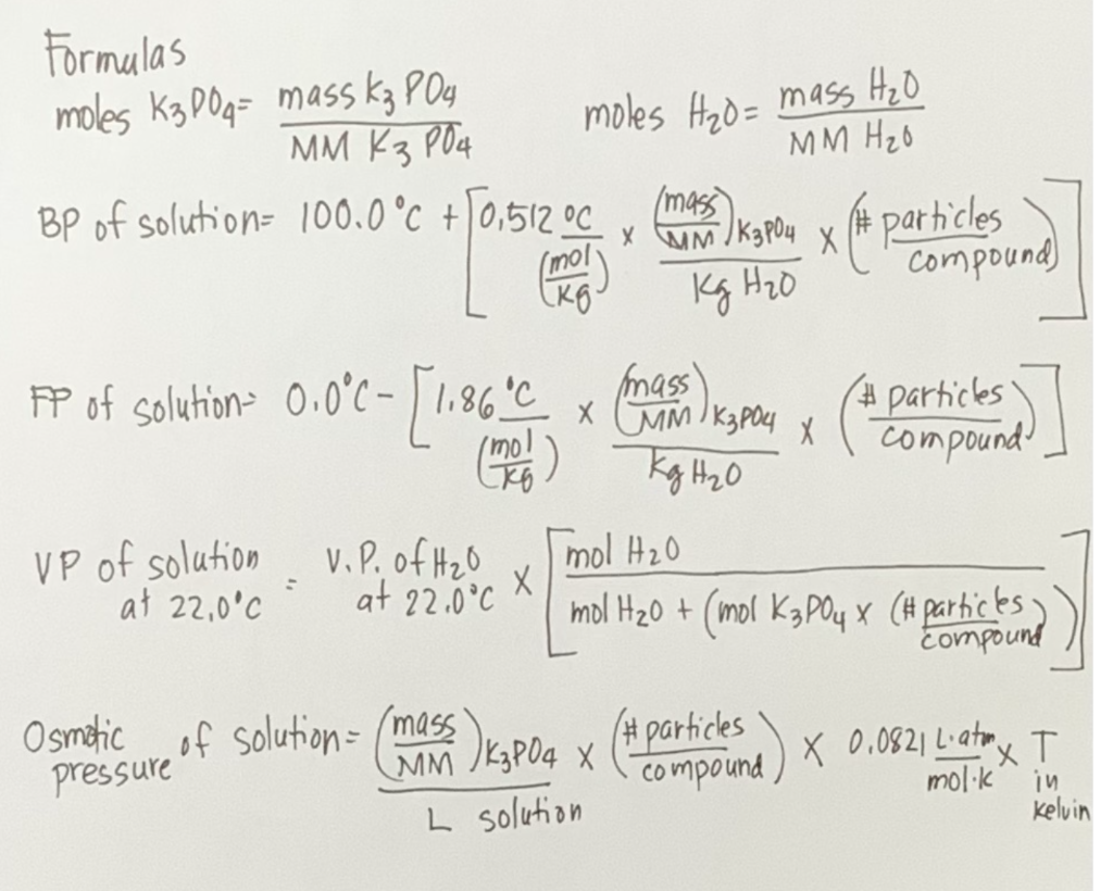 moles \( \mathrm{K}_{3} \mathrm{DO}_{4}=\frac{\text { mass } \mathrm{K}_{3} \mathrm{PO}_{4}}{\mathrm{MMK} \mathrm{K}_{3} \mat