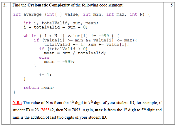 Solved 5 2. Find the Cyclomatic Complexity of the following | Chegg.com