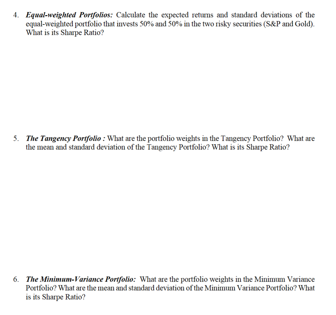 Solved Equal-weighted Portfolios: Calculate The Expected | Chegg.com