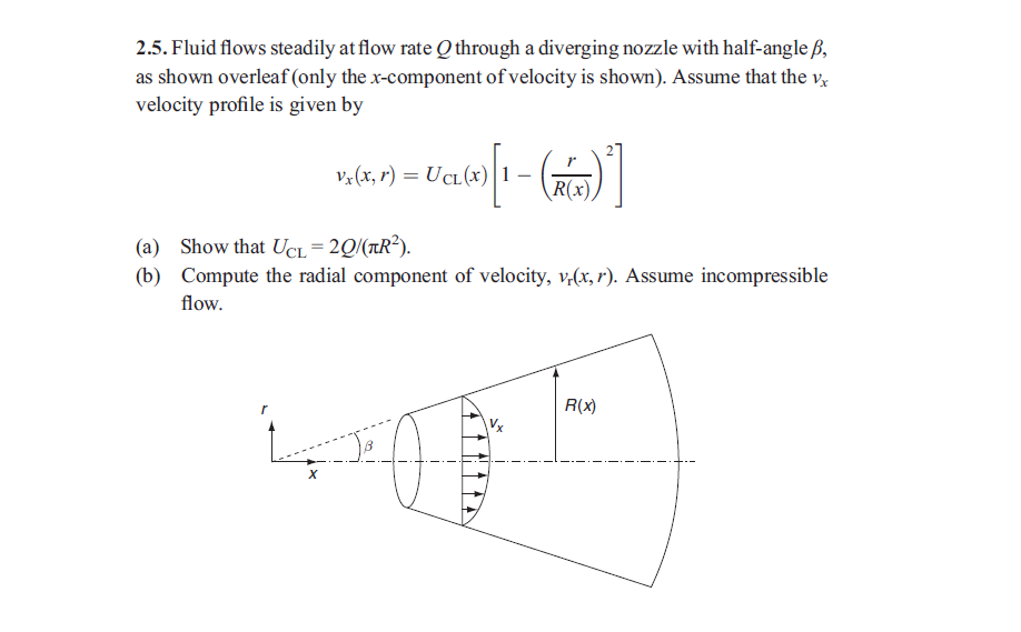Solved Fluid flows steadily at flow rate Q through a | Chegg.com