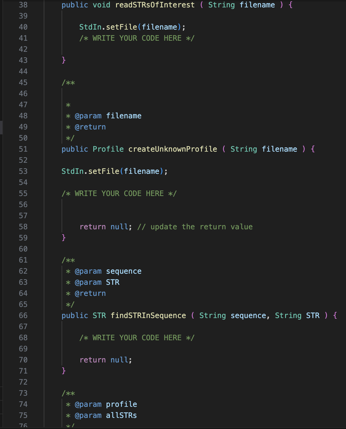 Solved This class has two instance variables: - database | Chegg.com