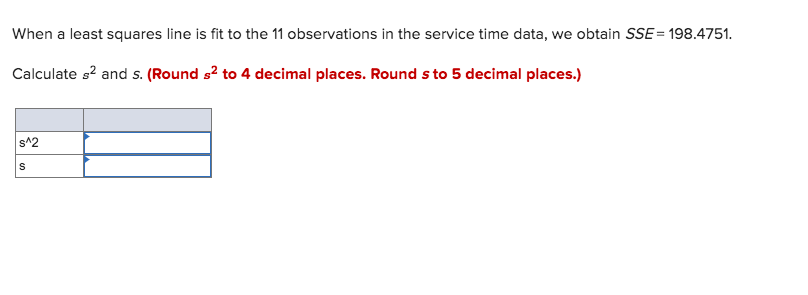 Solved When a least squares line is fit to the 11 | Chegg.com