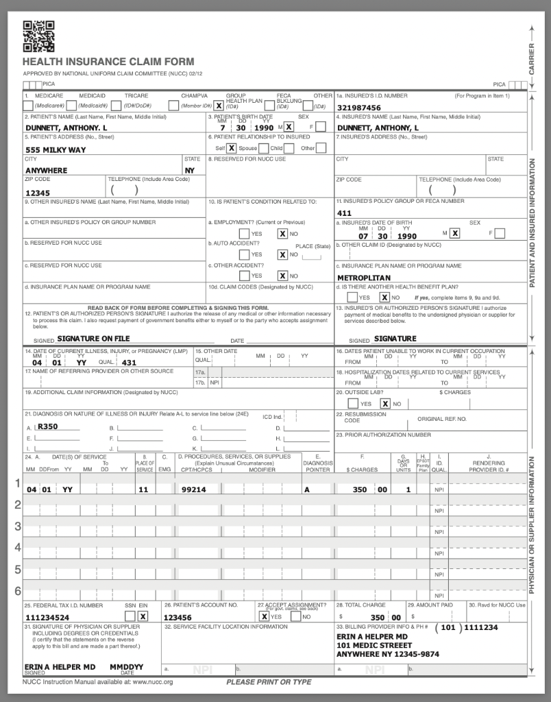 what does accept assignment mean on cms 1500