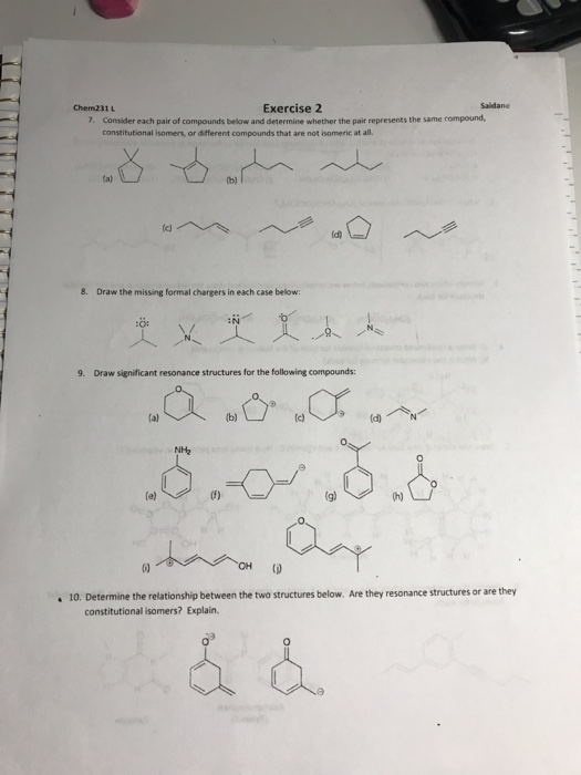 Solved Consider Each Pair Of Compounds Below And Determine