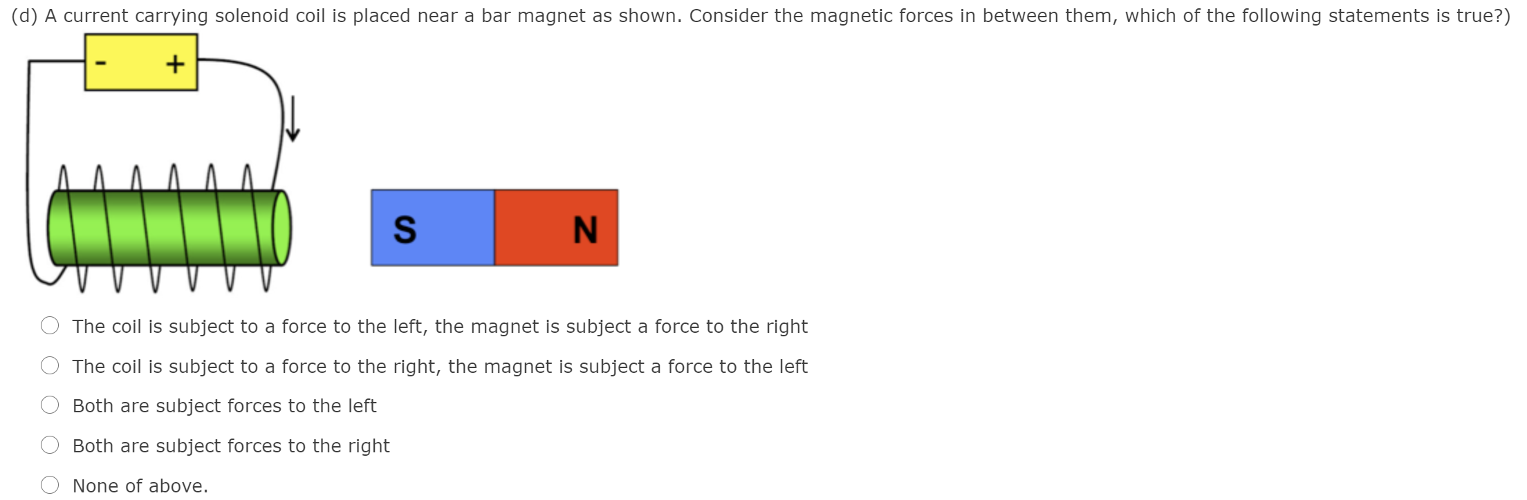 Solved (a) The figure below shows the magnetic field lines | Chegg.com