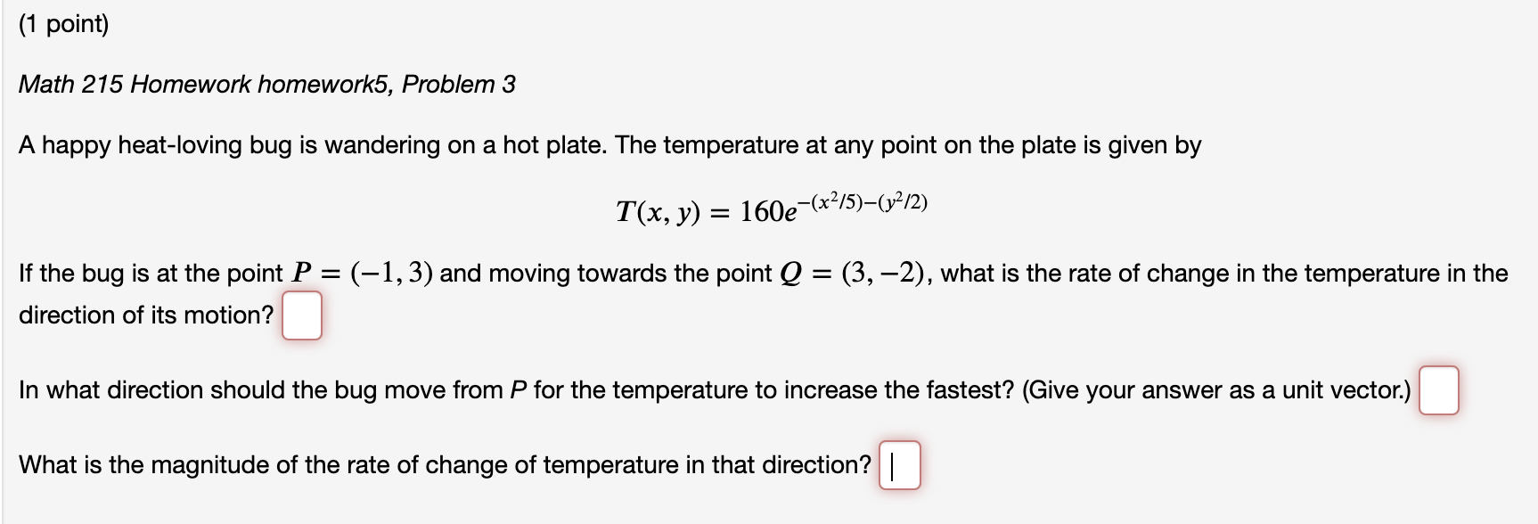 Solved (1 point) Math 215 Homework homework5, Problem 3 A | Chegg.com