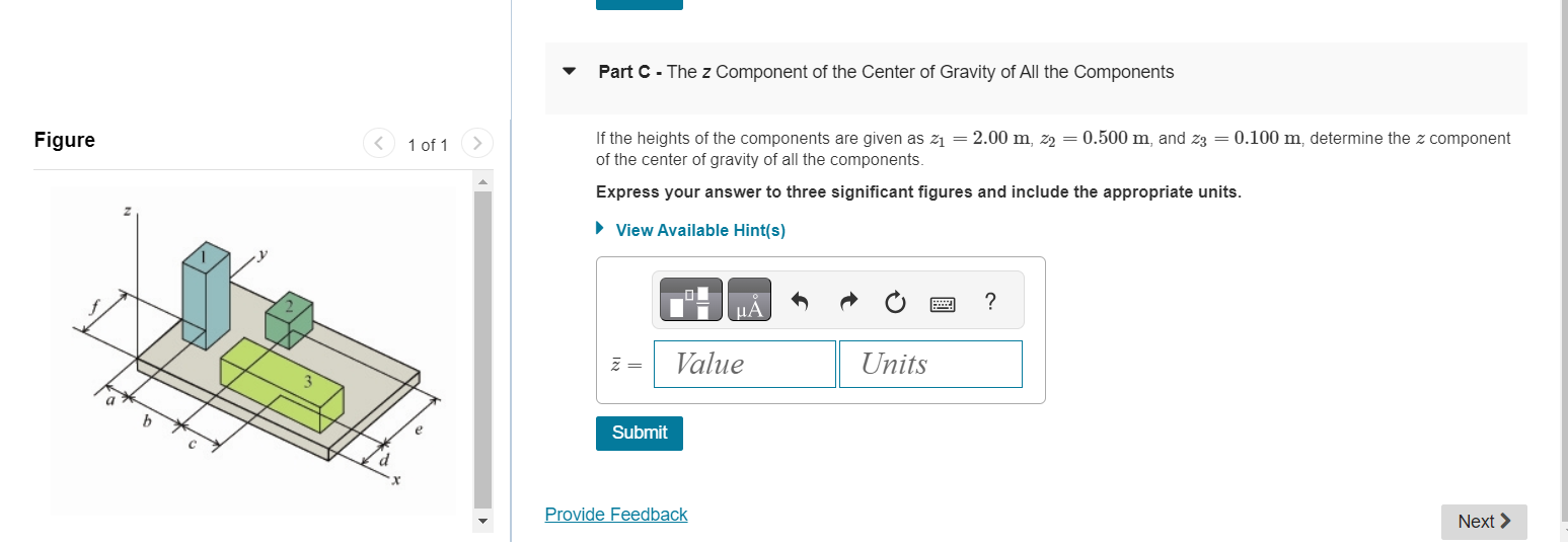 Solved Learning Goal: To determine the center of gravity of | Chegg.com