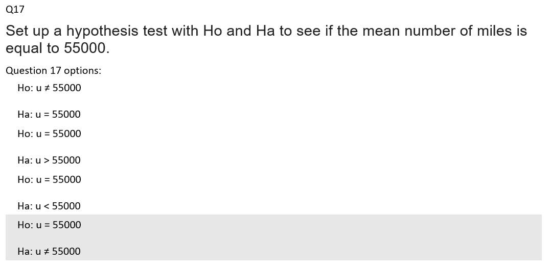 Solved Set up a hypothesis test with Ho and Ha to see if the