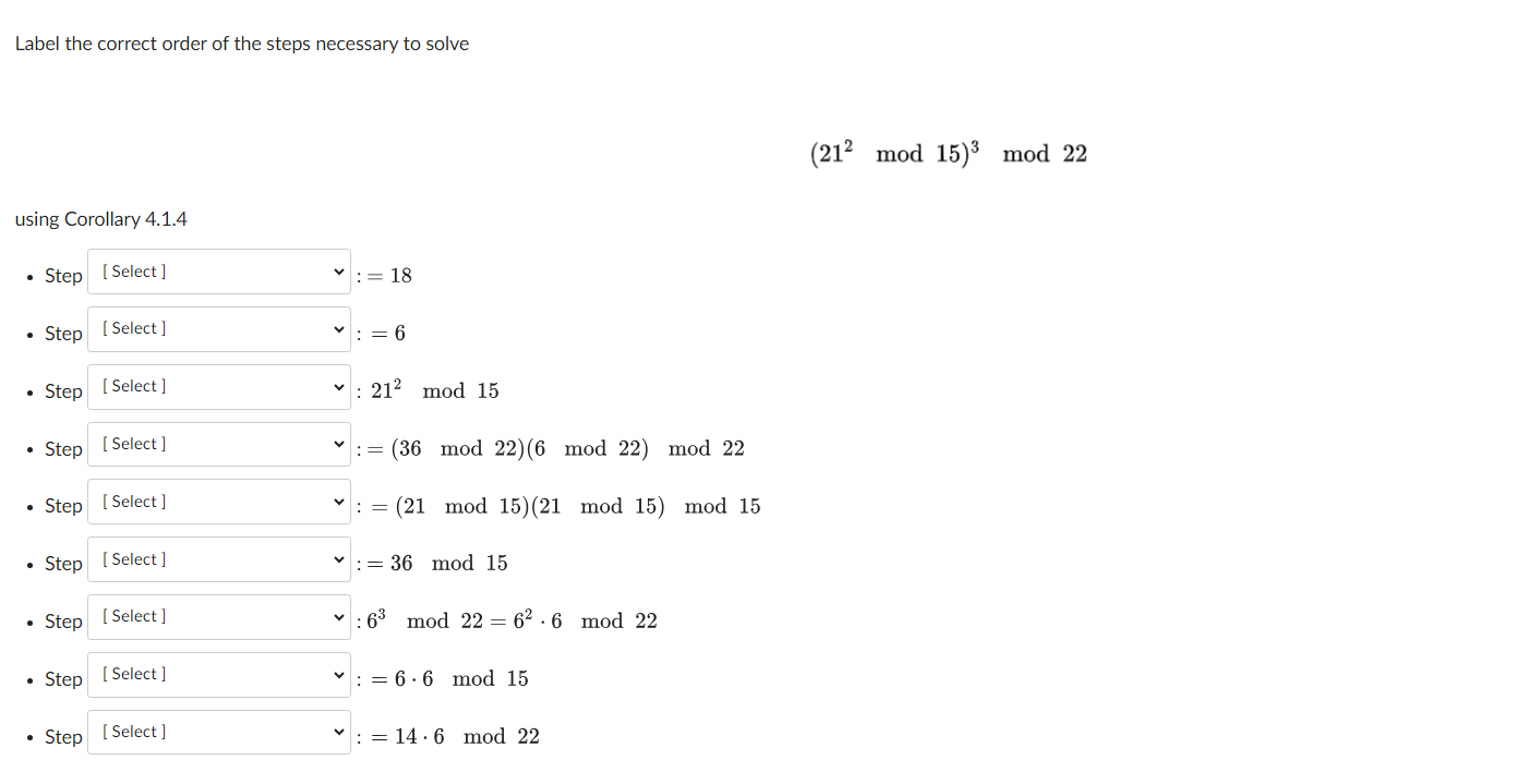 Solved Label the correct order of the steps necessary to | Chegg.com