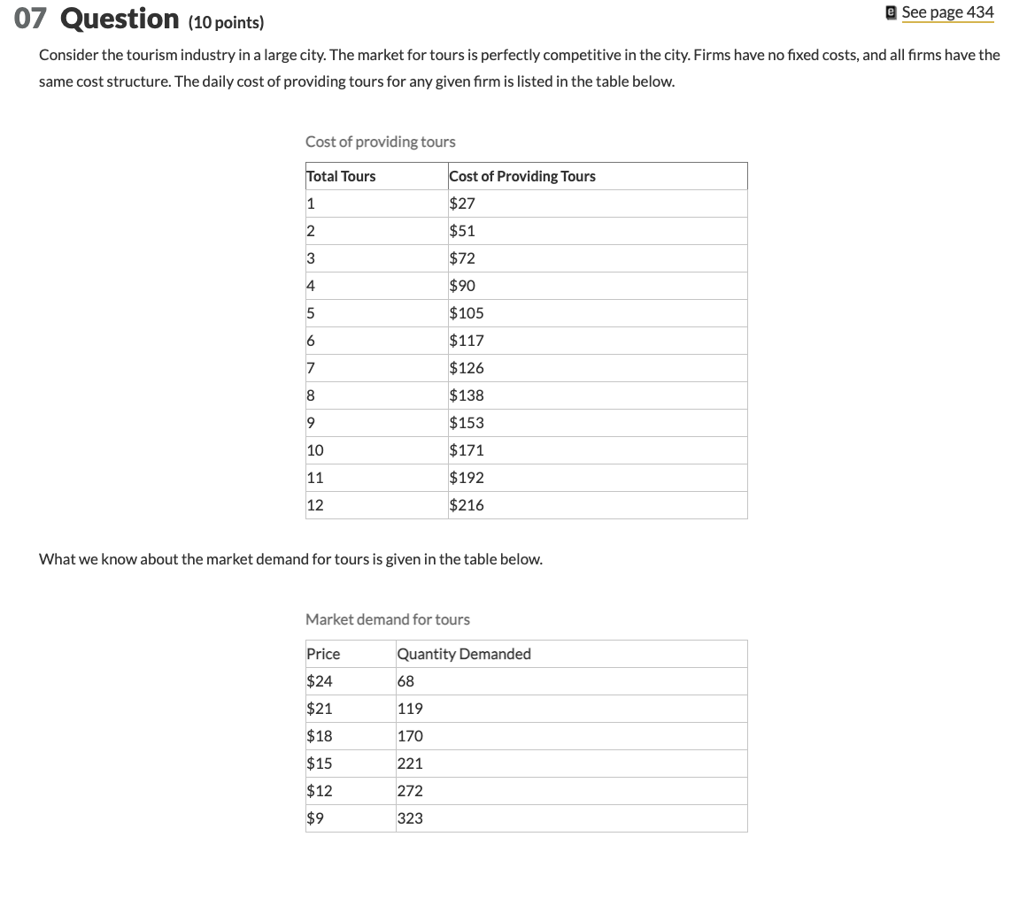 Solved 07 Question (10 points) e See page 434 Consider the | Chegg.com