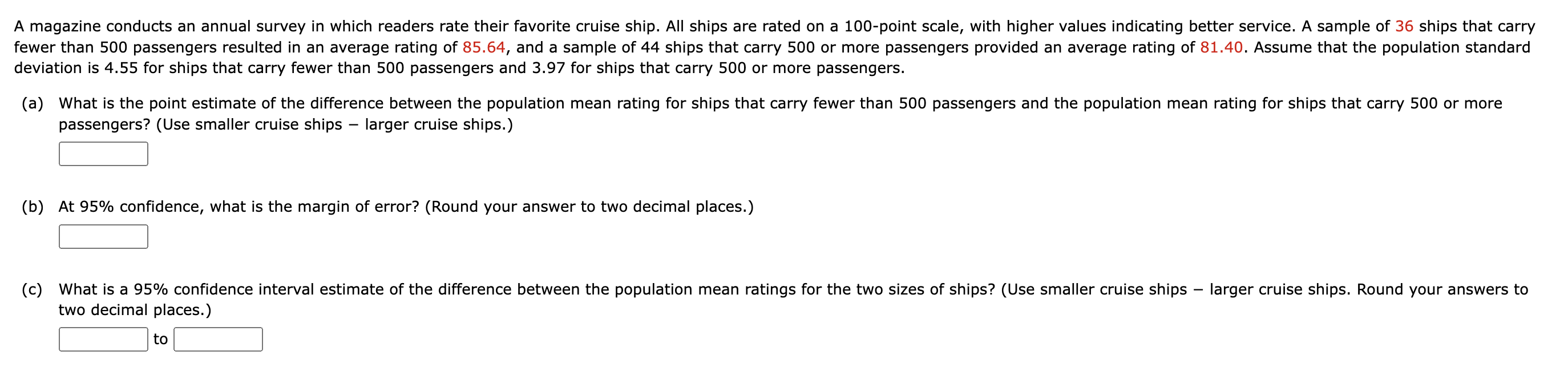 Solved deviation is 4.55 for ships that carry fewer than 500 | Chegg.com