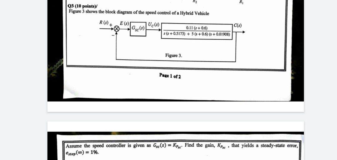 Solved K2 Q3 (10 points) Figure 3 shows the block diagram of | Chegg.com