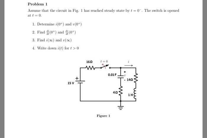 Solved Problem 1 Assume That The Circuit In Fig. 1 Has | Chegg.com